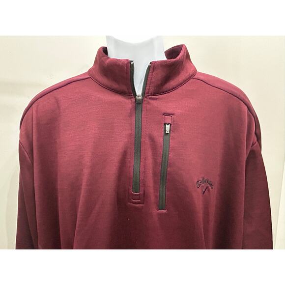 Callaway Maroon Quarter Zip Golf Pullover Heavy XXL - Picture 1 of 5